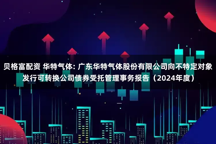 贝格富配资 华特气体: 广东华特气体股份有限公司向不特定对象发行可转换公司债券受托管理事务报告(2024年度)